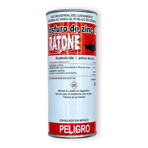 Fosfuro de Zinc Metilico Raticida 50Gr