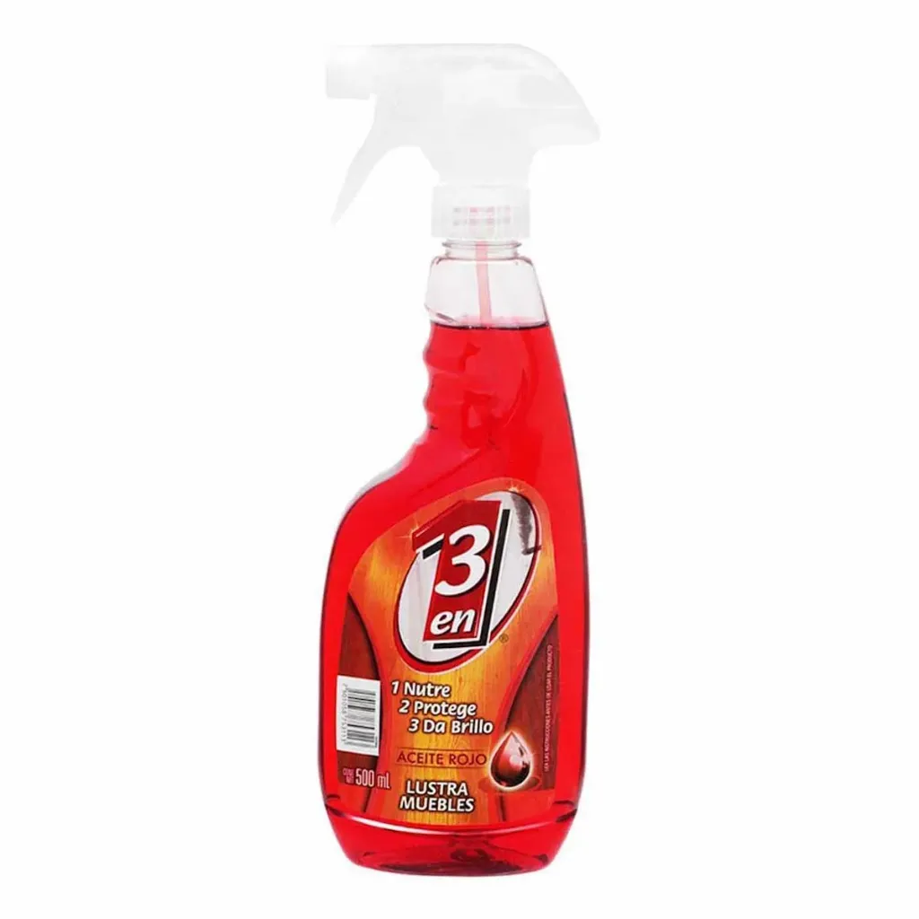 Lustrador de Muebles 3 En 1 3 En 1 Rojo 500Ml