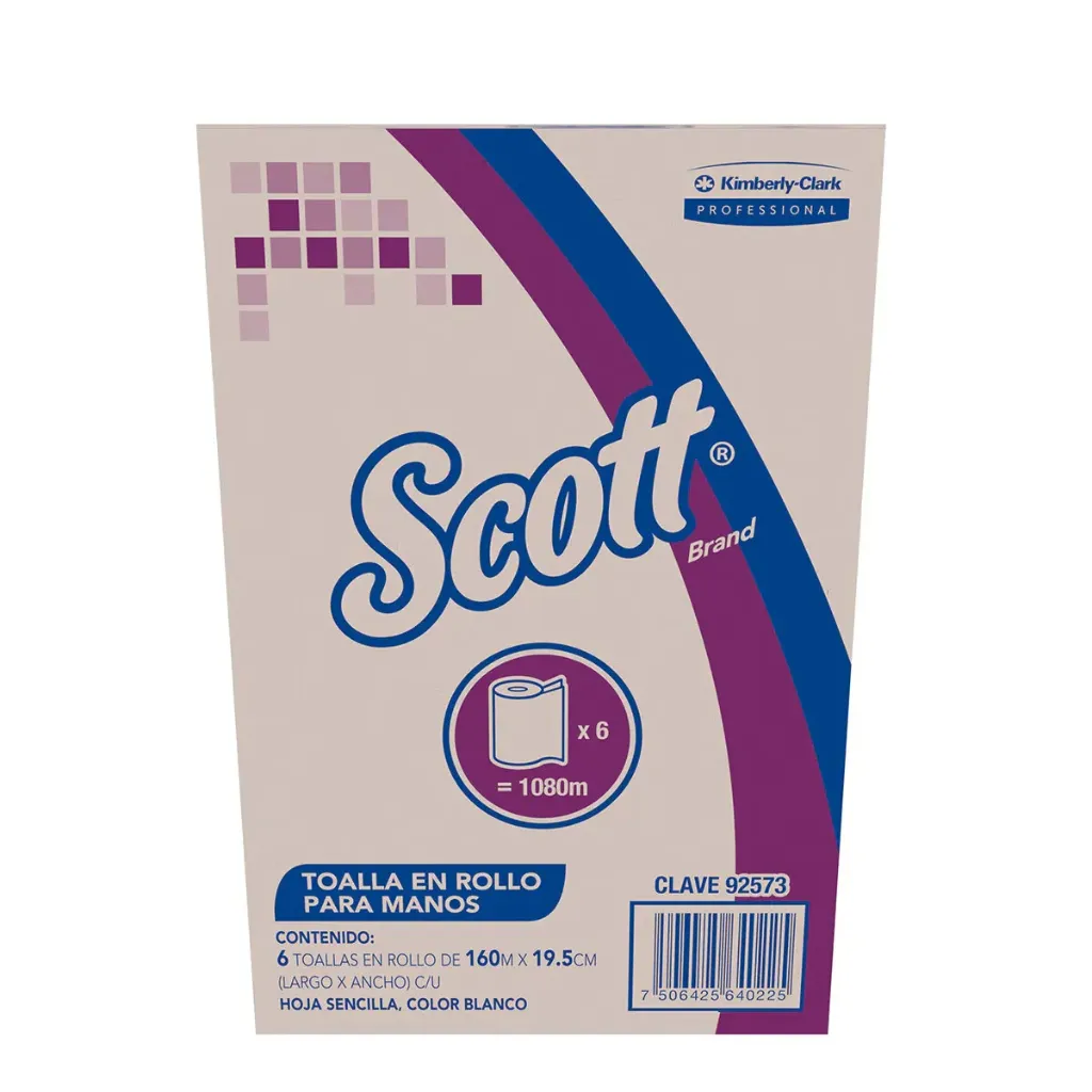 Toalla en Rollo Scott Caja C/6 Bobinas de 160Mts (92573)