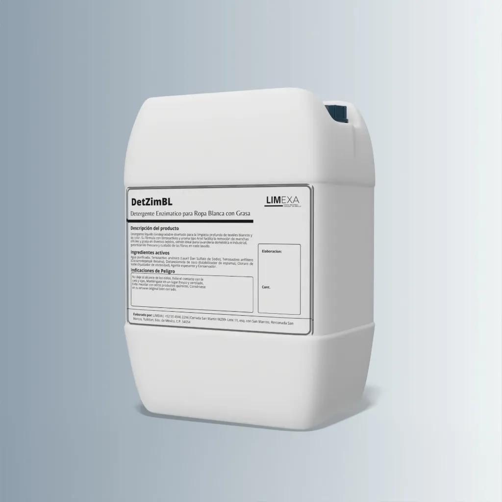 DetZimBL - Detergente Enzimatico para Ropa Blanca con Grasa (20Lts.)