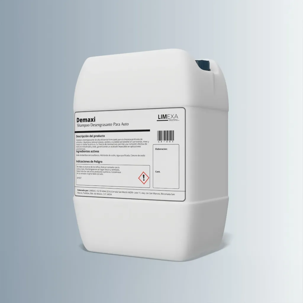 Demaxi - Shampoo desengrasante para tolvas y maquinaria (20Lts.)